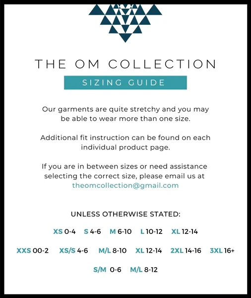 om collection size chart