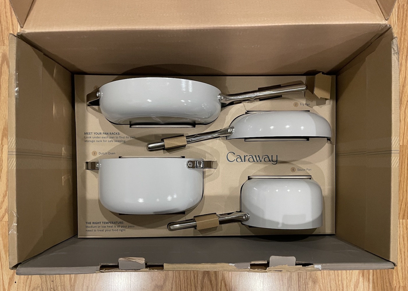 Caraway Pots and Pans in package grey