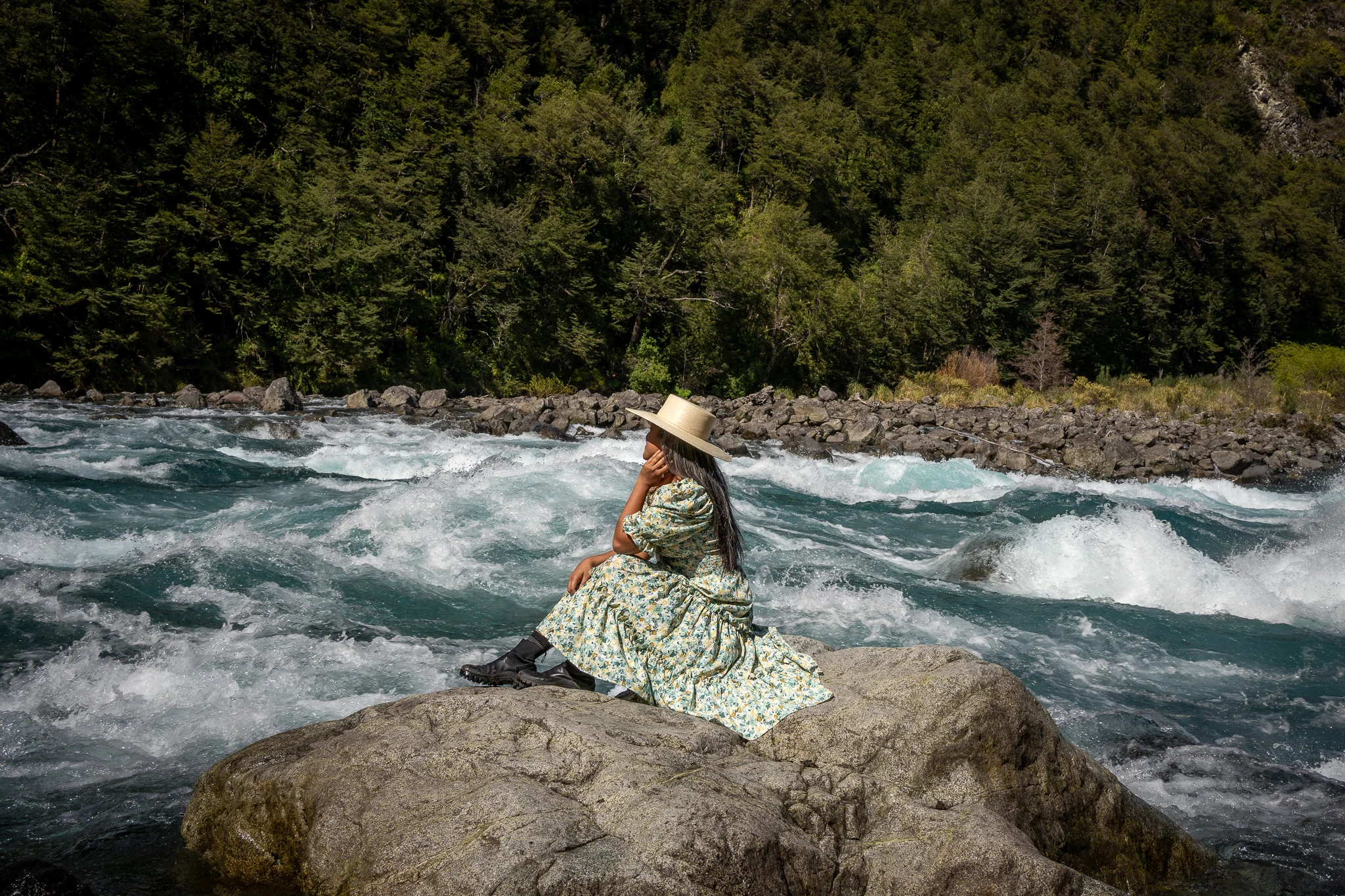 Lait Collection Anabel Dress ASN Hat Saltos Petrohue Chile ATP Atelier Boots