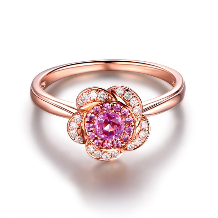 Karativa Rose Flower Rose Gold Ring