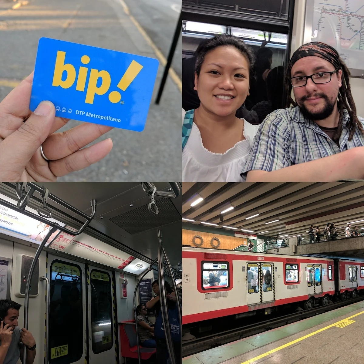 Santiago Chile public transportation Metro system BIP card