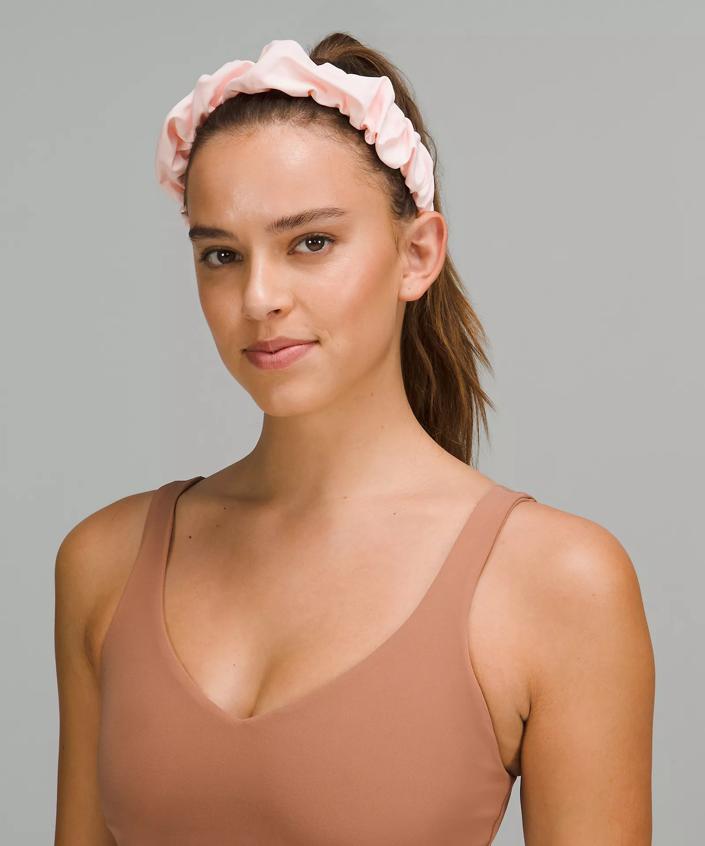 lululemon nulux gathered headband strawberry milkshake