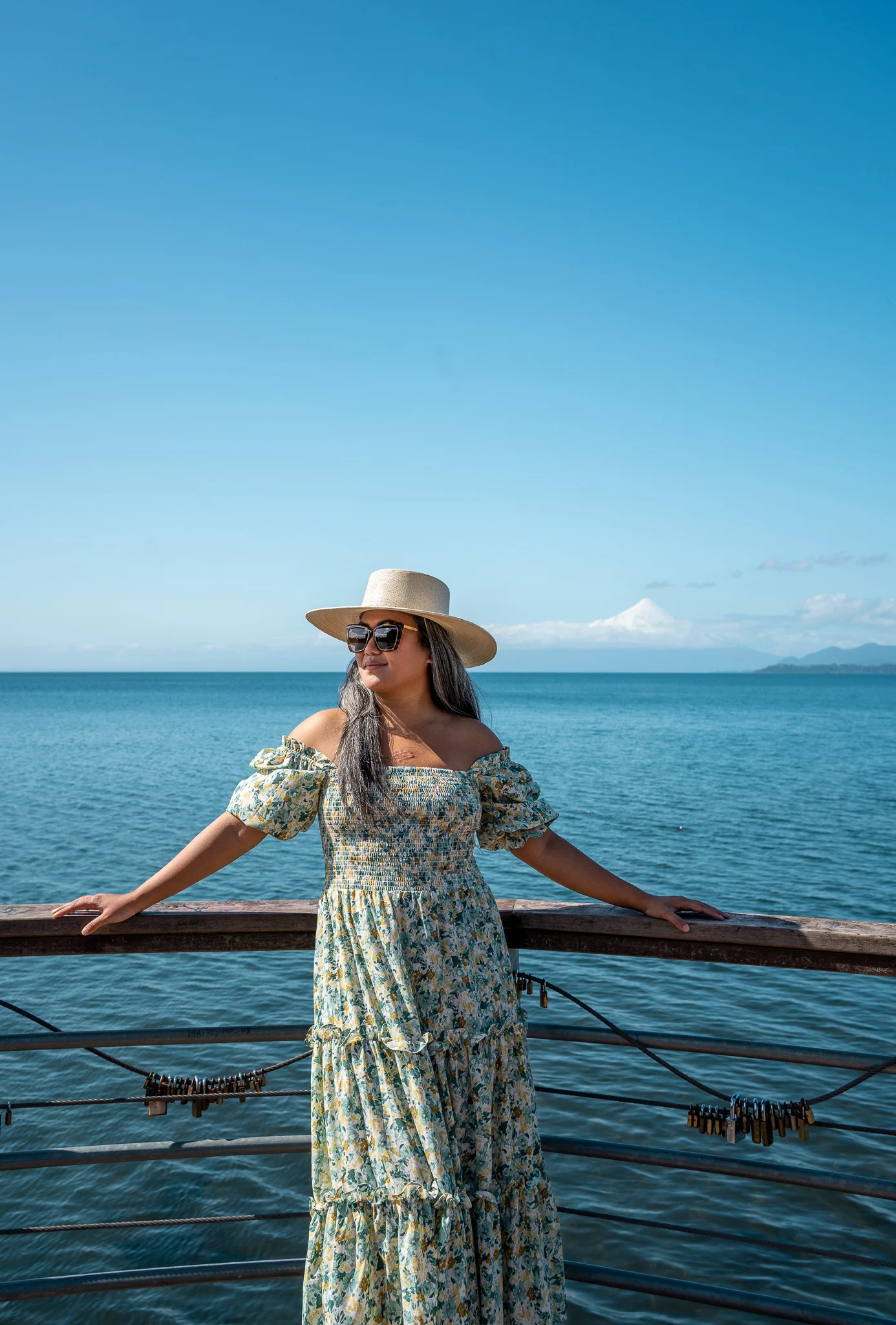 Osorno Volcano Lago Llanquihue Chile ASN Hats Lait Collection Anabel Dress