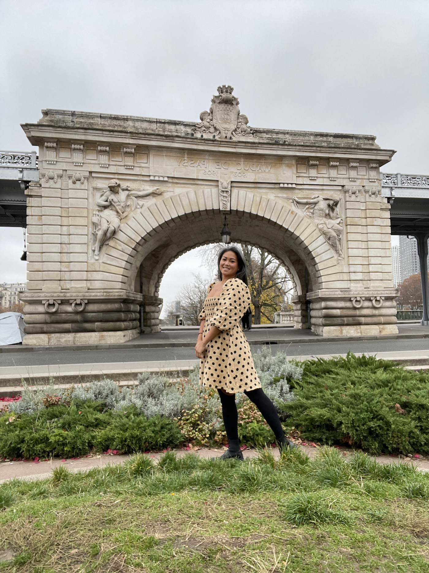 Pont de Bir-Hakeim Bridge Paris France Schimiggy Faithfull Dress