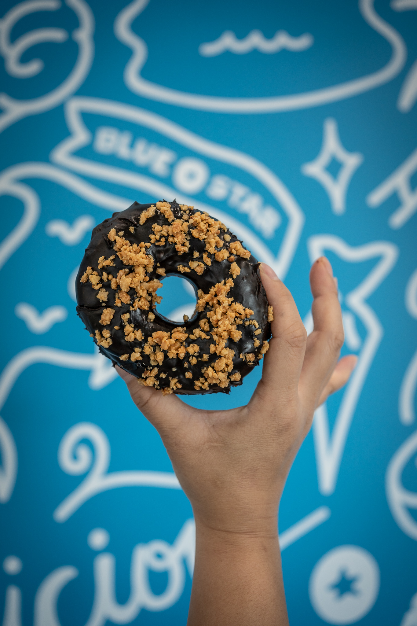 Blue Star Donuts Portland Oregon USA Chocolate Genache Almond