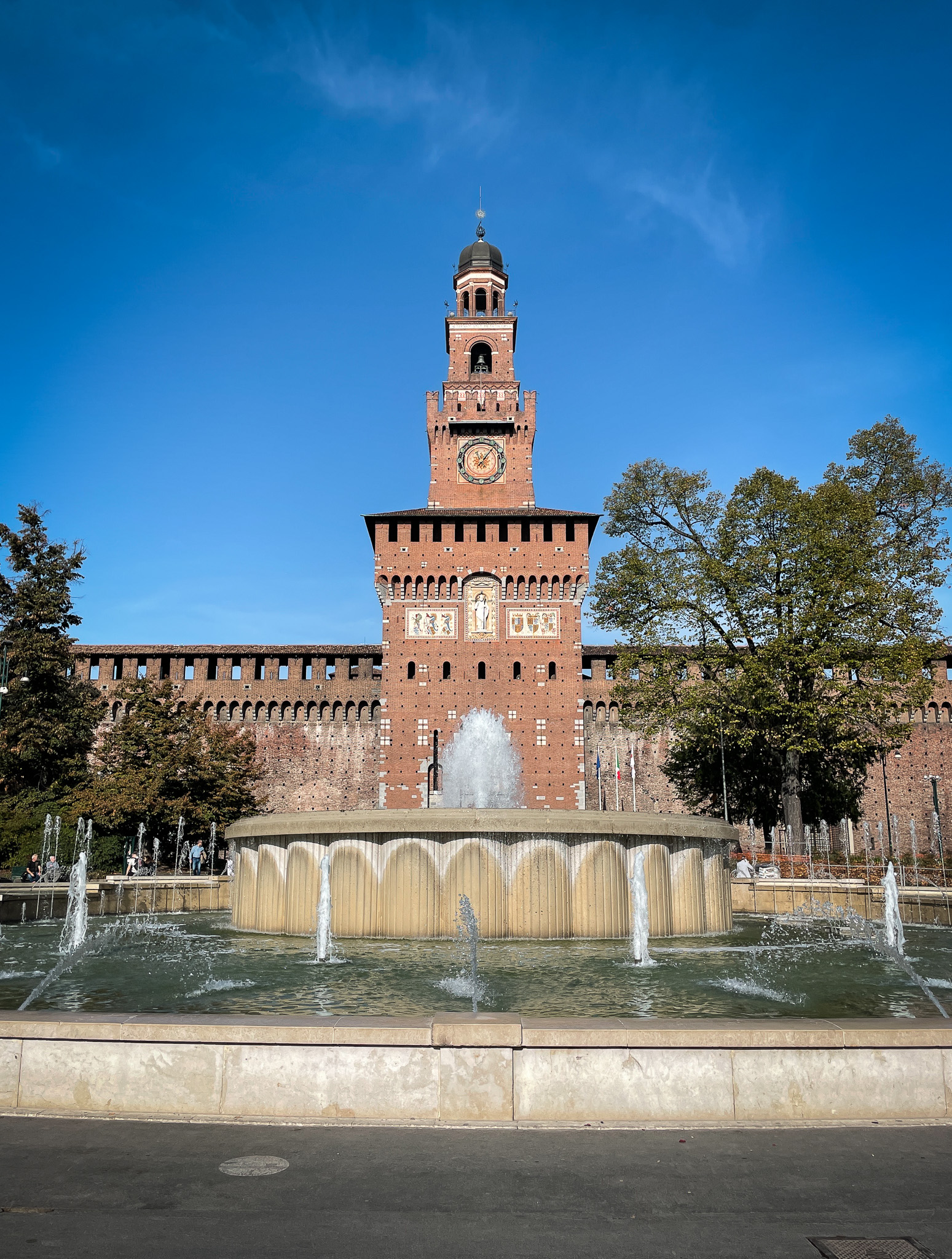 Castello Sforzesco Castle front MIlan Italy