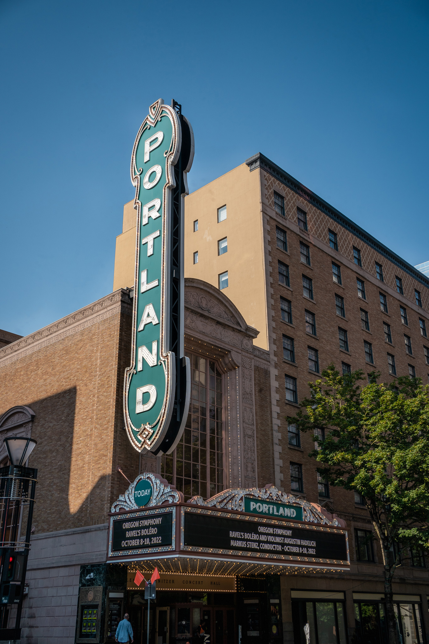 Portland Sign at Arlene Schnitzer Concert Hall Theater Oregon