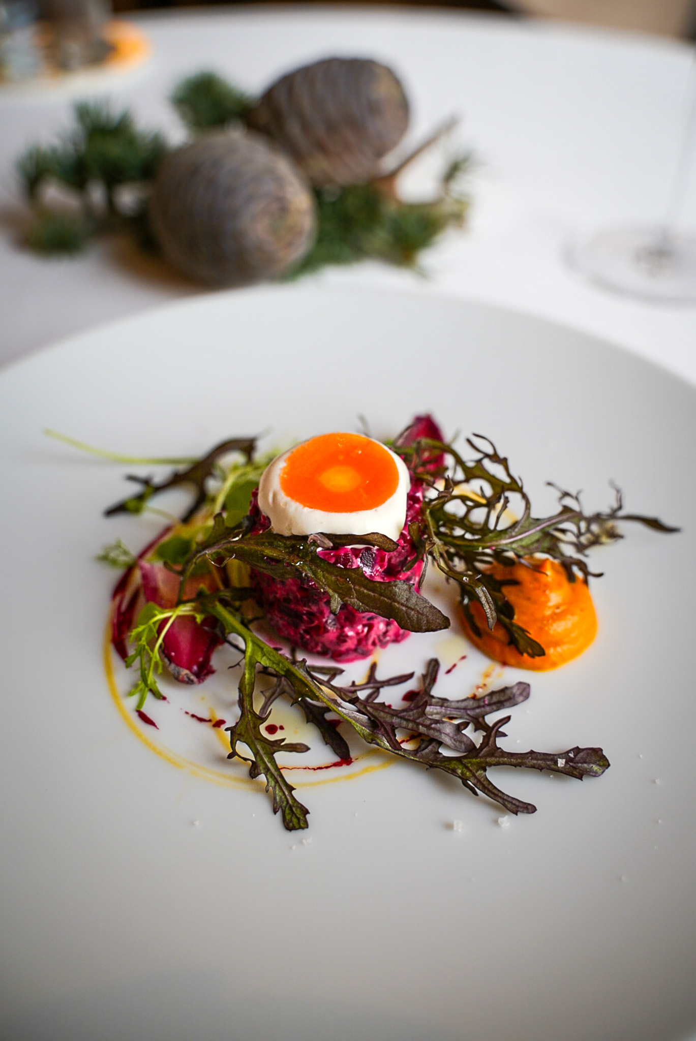 Beetroot tartare Arpege Paris France