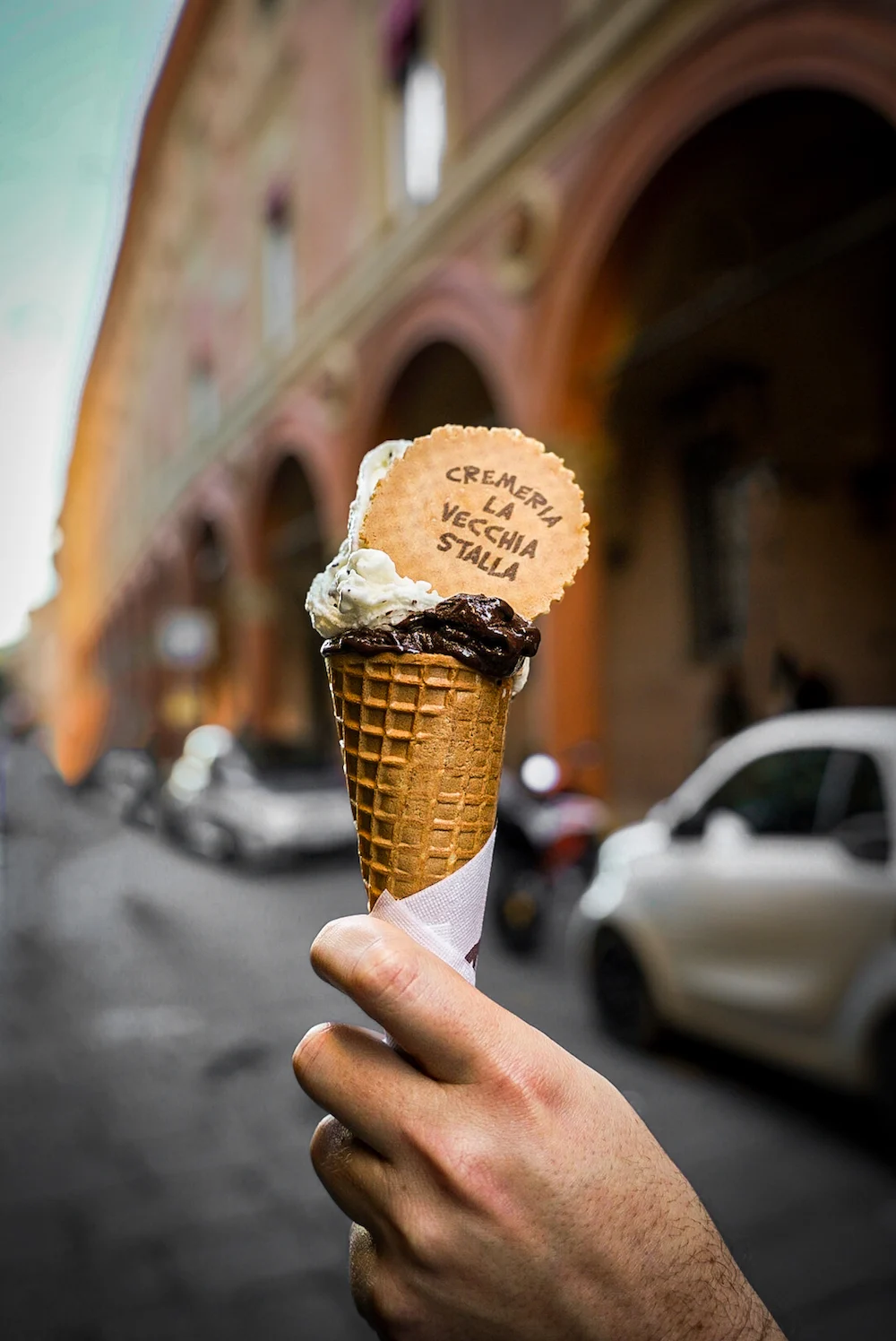 Gelato from Cremeria la Vecchia Stalla Bologna Italy