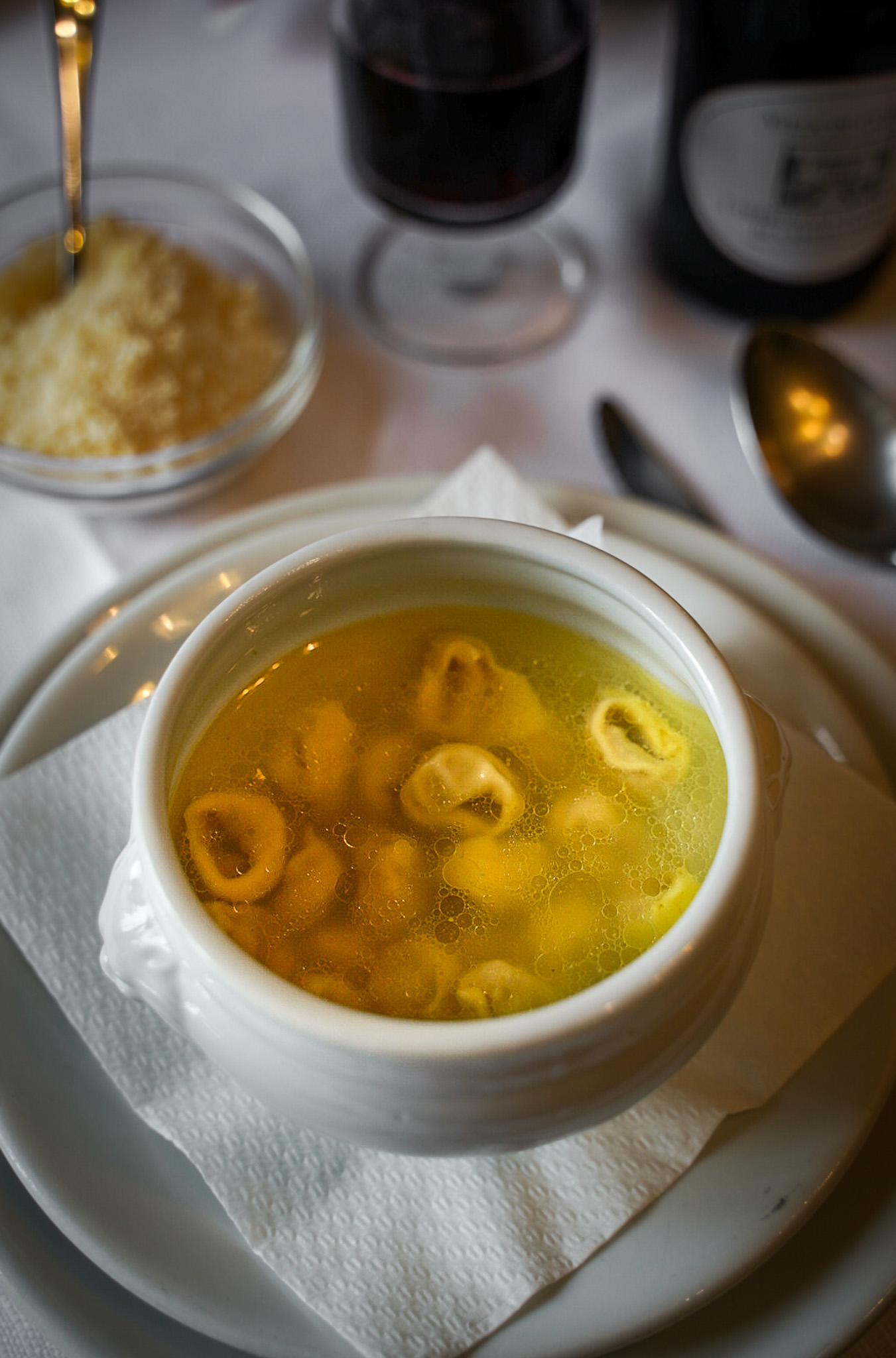 Tortellini en brodo from Trattoria Aldina Modena Italy