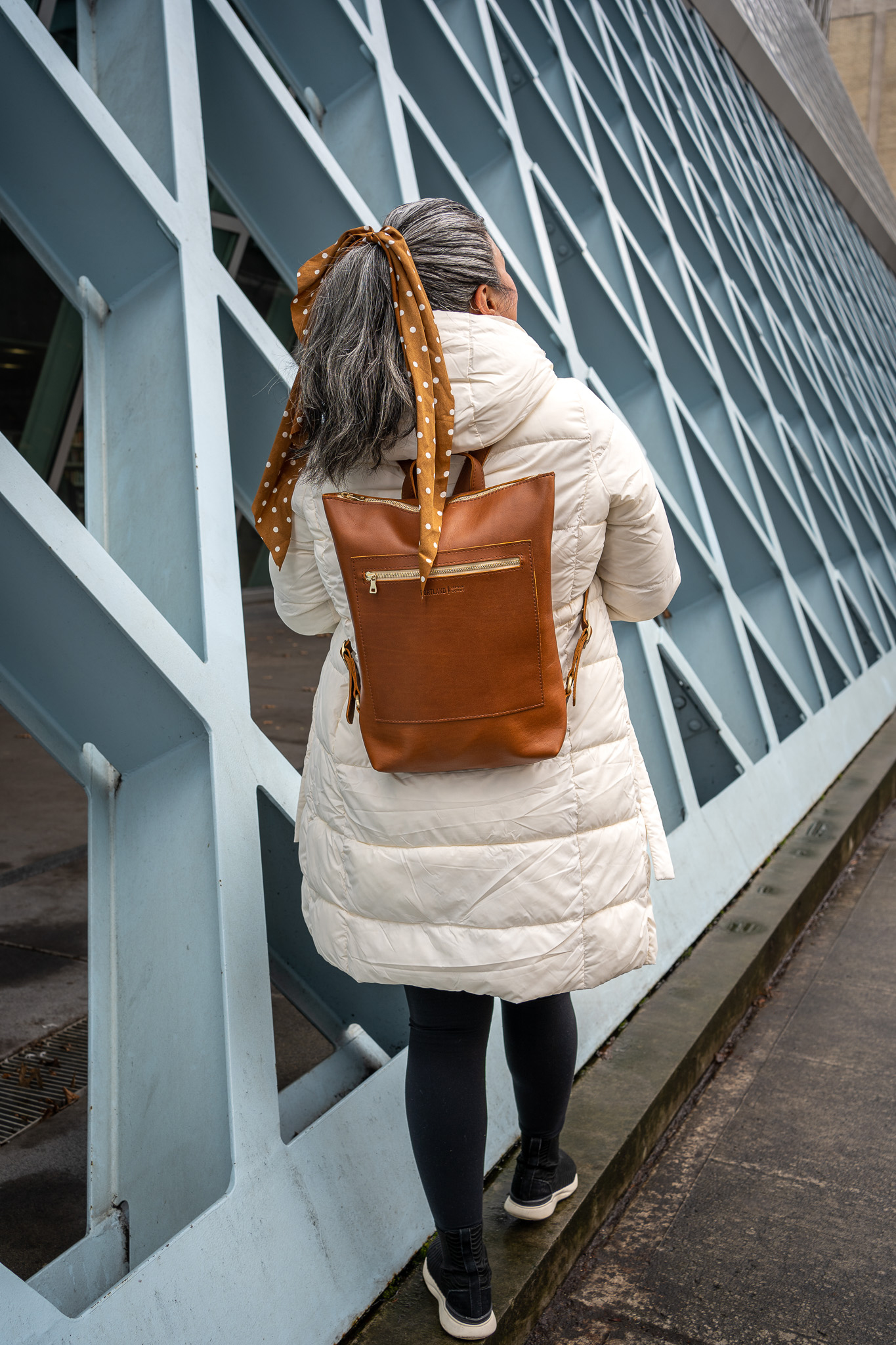 Lole Chloe Jacket Portland Leather Laptop Backpack