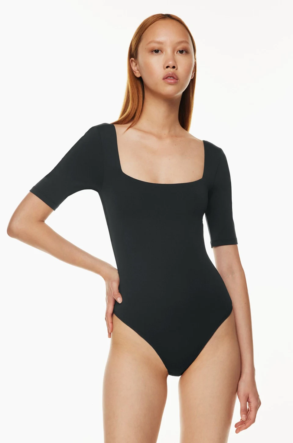 Aritzia Babaton Contour Squareneck Half Sleeve Bodysuit