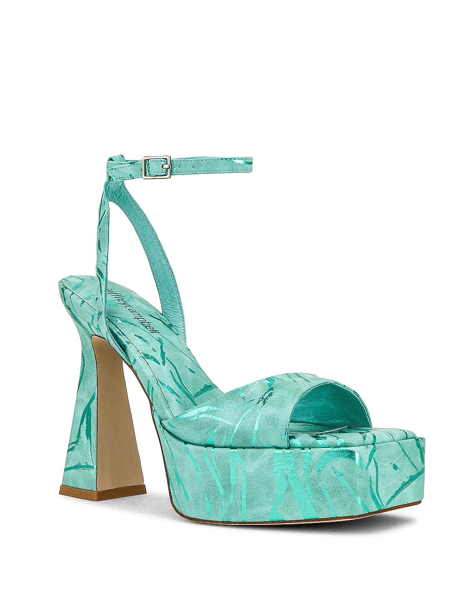 Jeffrey Campbell Grooving Platform Sandal Seafoam Green