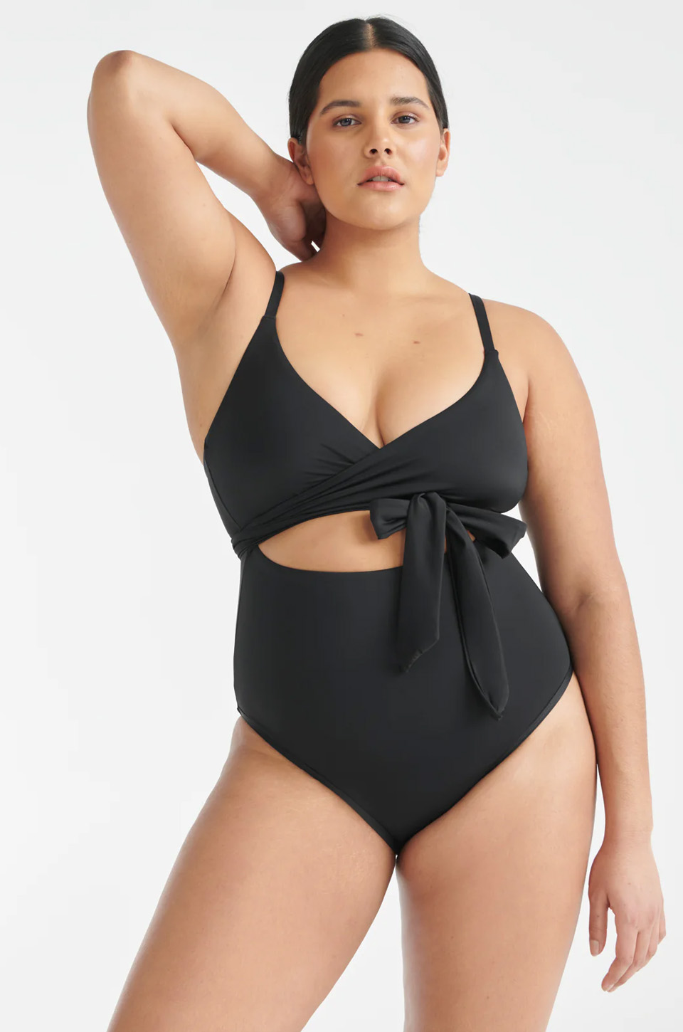 Knix Leakproof Wrap One Piece swimsuit black