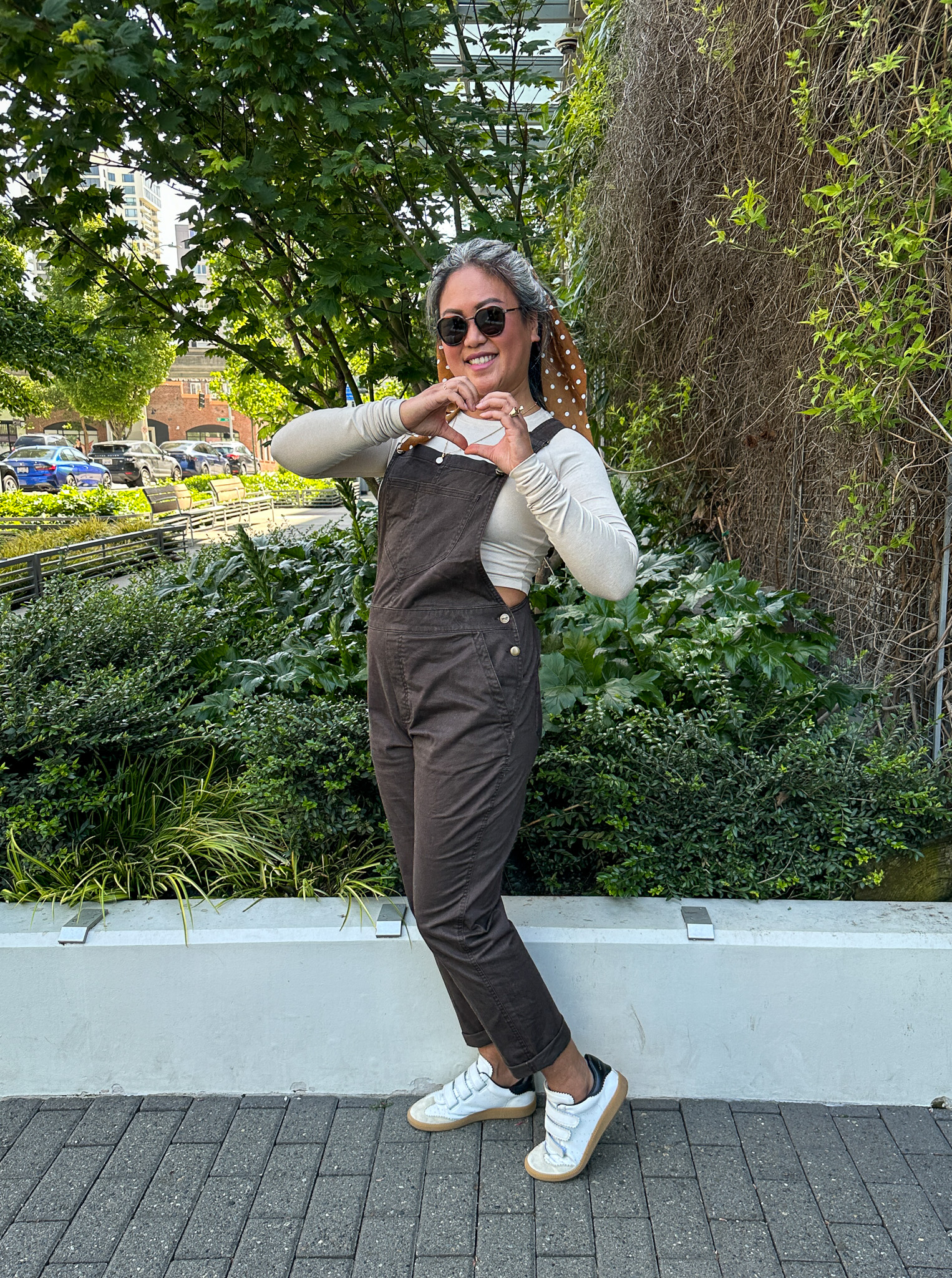 Toad and Co Overalls Fleo crop shirt Isabel Marant Beth velcro shoes