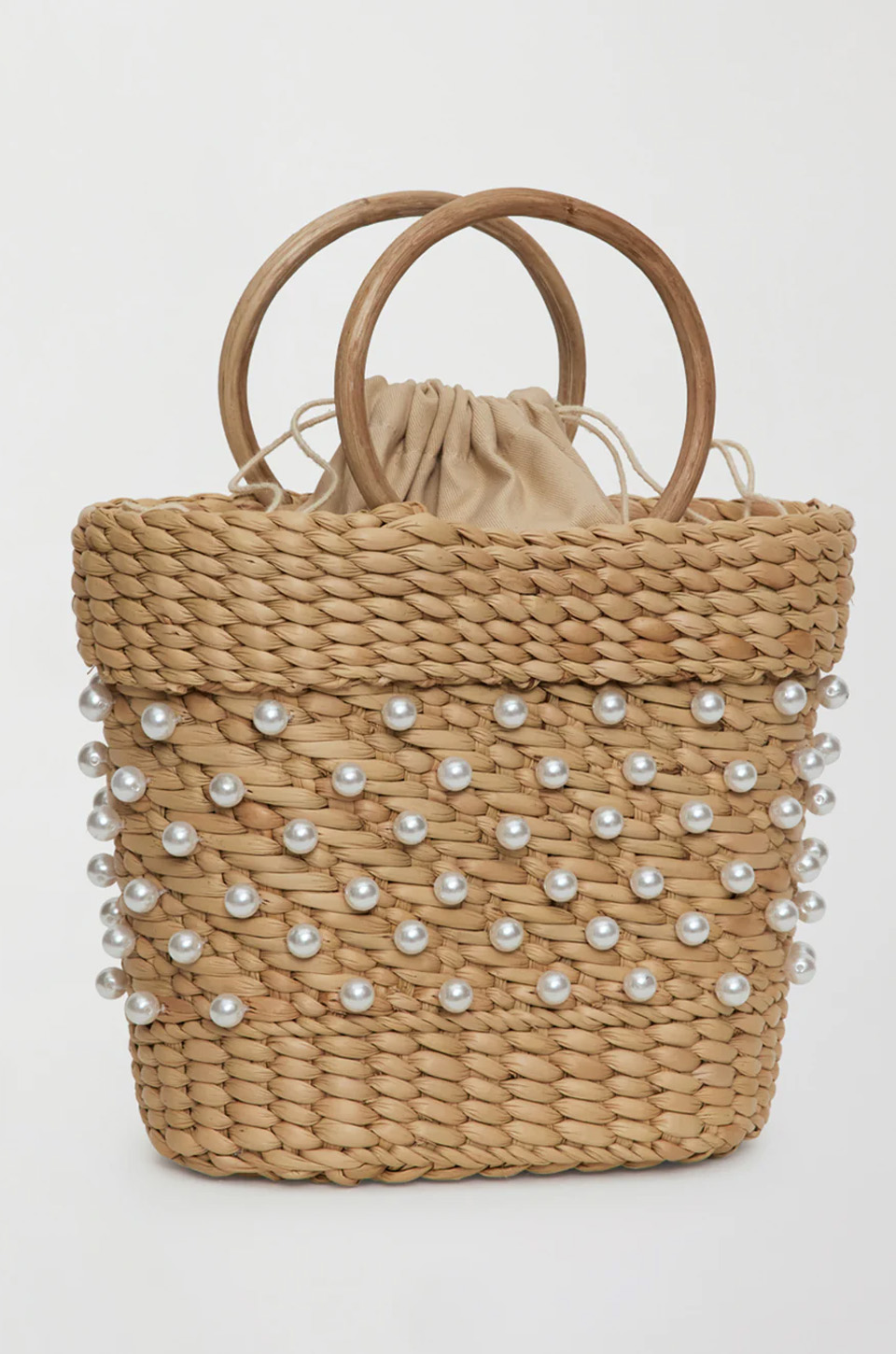 Poolside The Mak Pearl straw Handbag