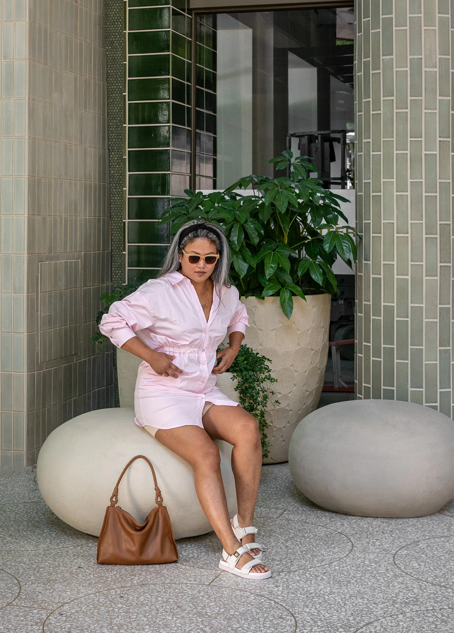 Bailey44 Review Phoebe Dress Pink seated the sak mariposa shoulder bag raen sunglasses steve madden mona sandals