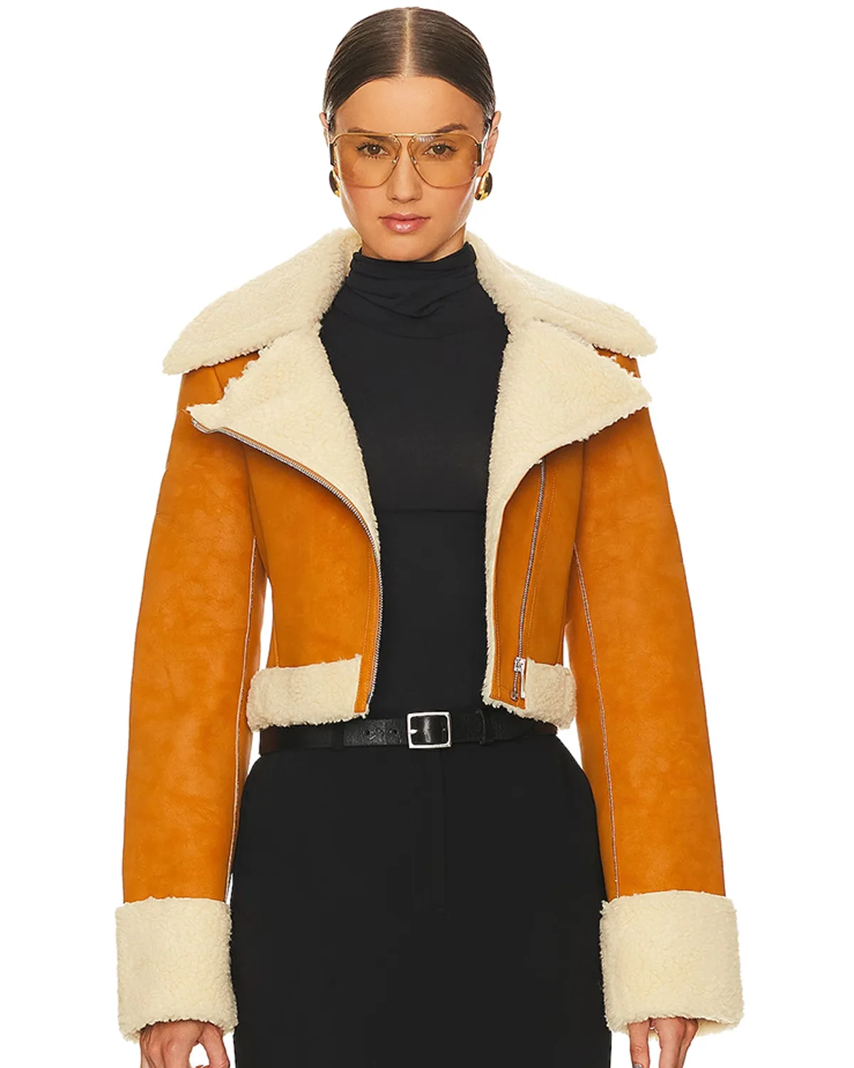 Lacademie x Bridget Taryn Fitted Shearling Jacket