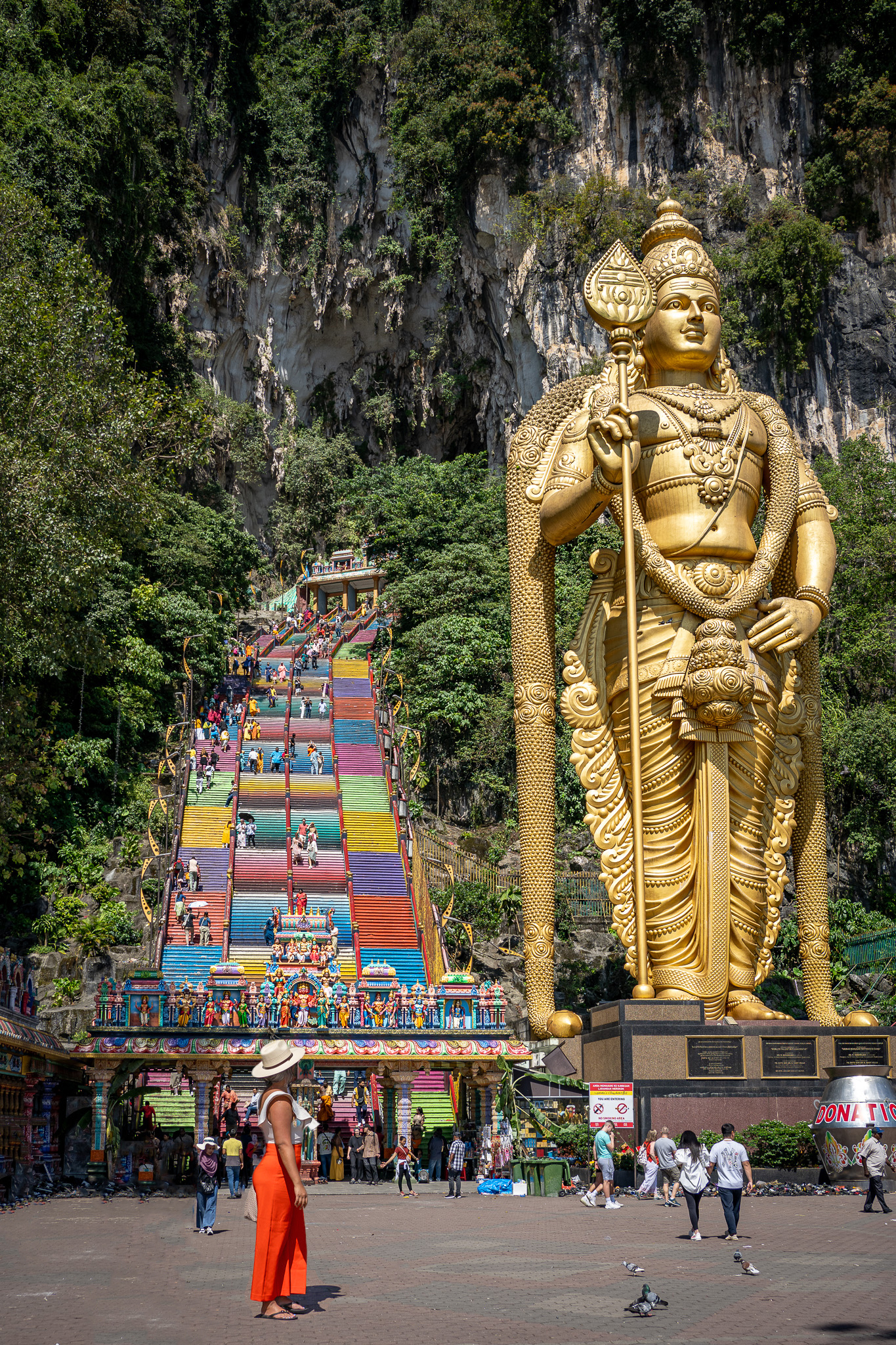 Rainbow Steps at Batu Caves in Kuala Lumpur Malaysia copy