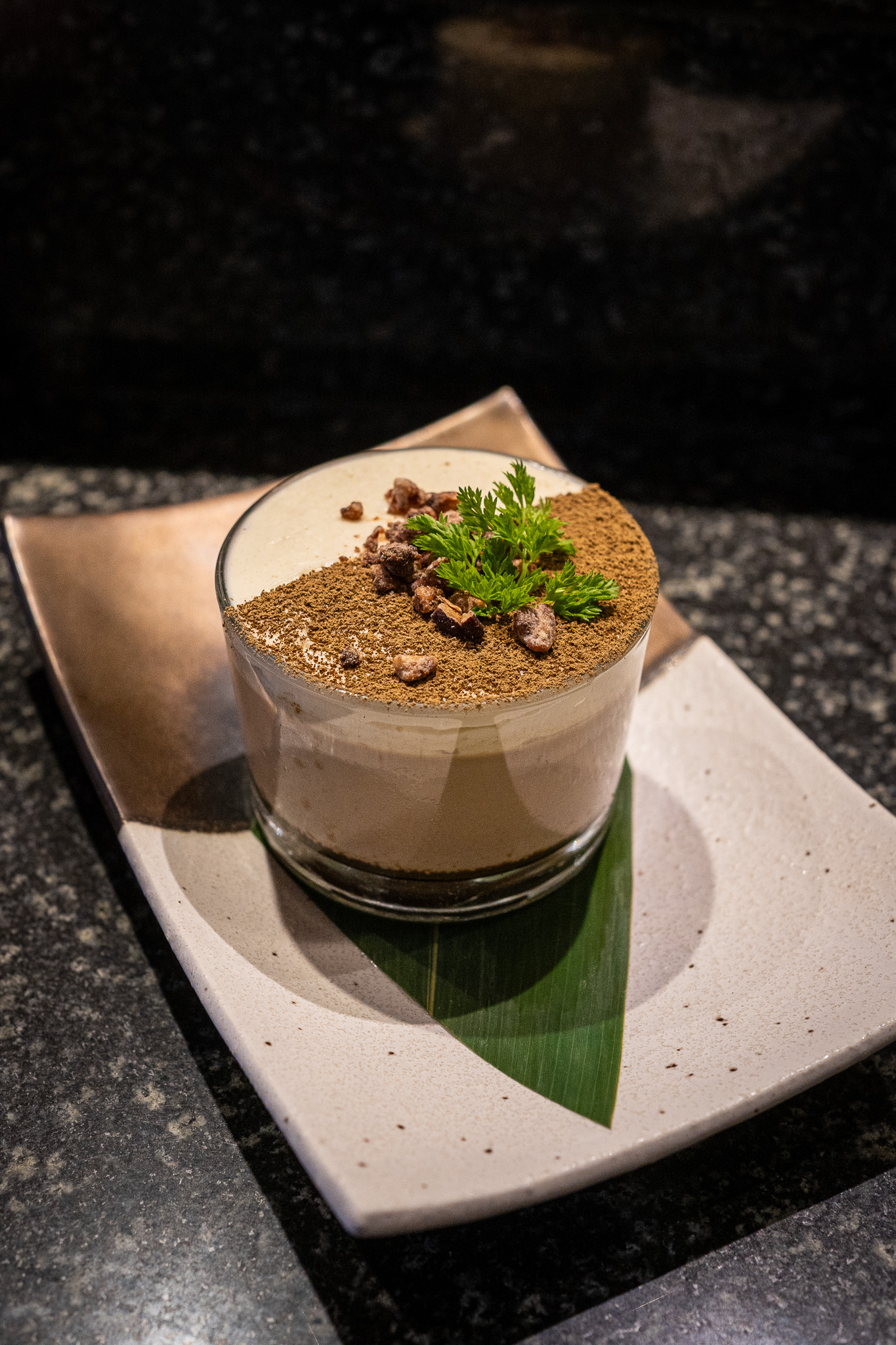 Hojicha Panna Cotta from Shiros Sushi