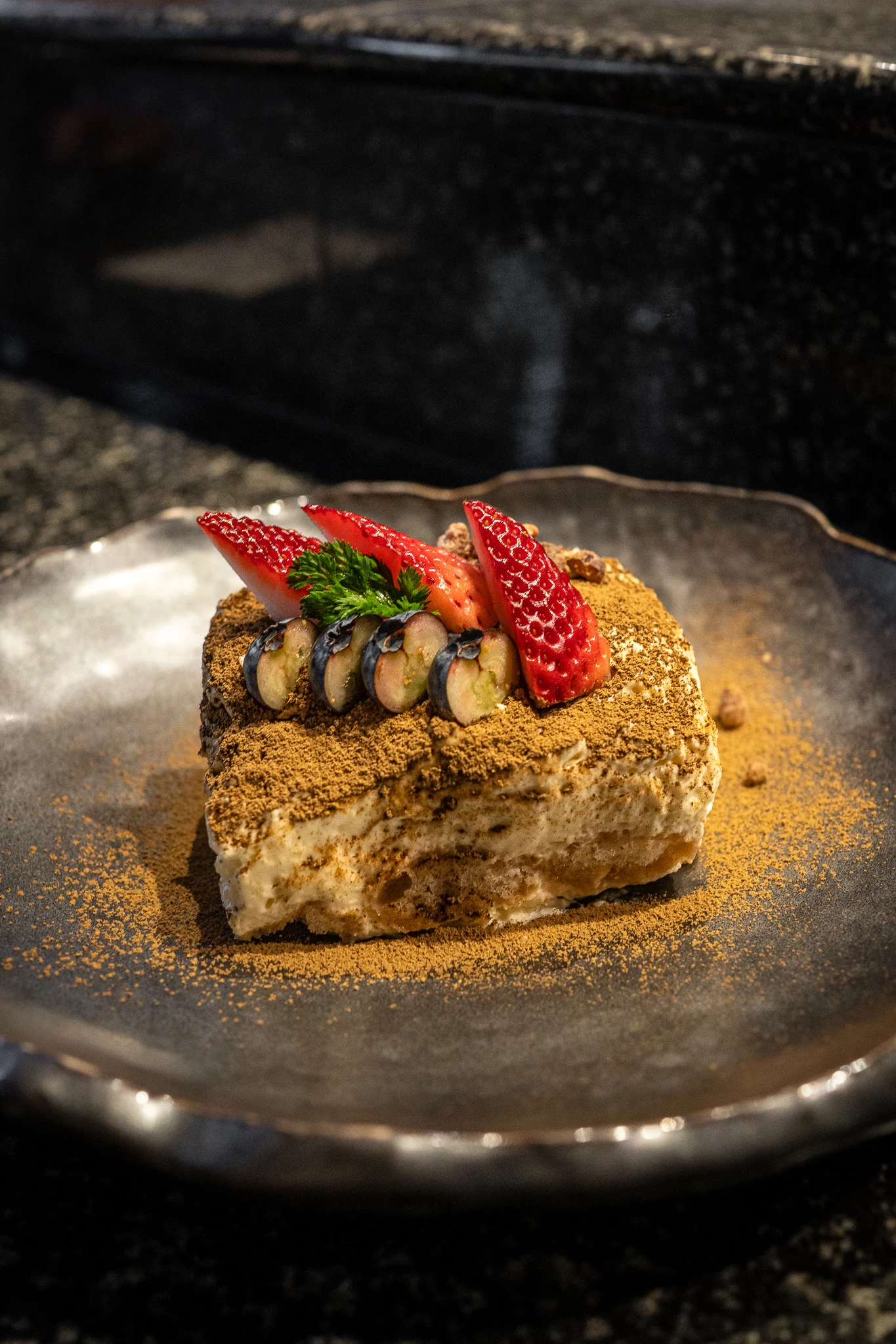 Hojicha Tiramisu from Shiros Sushi Seattle