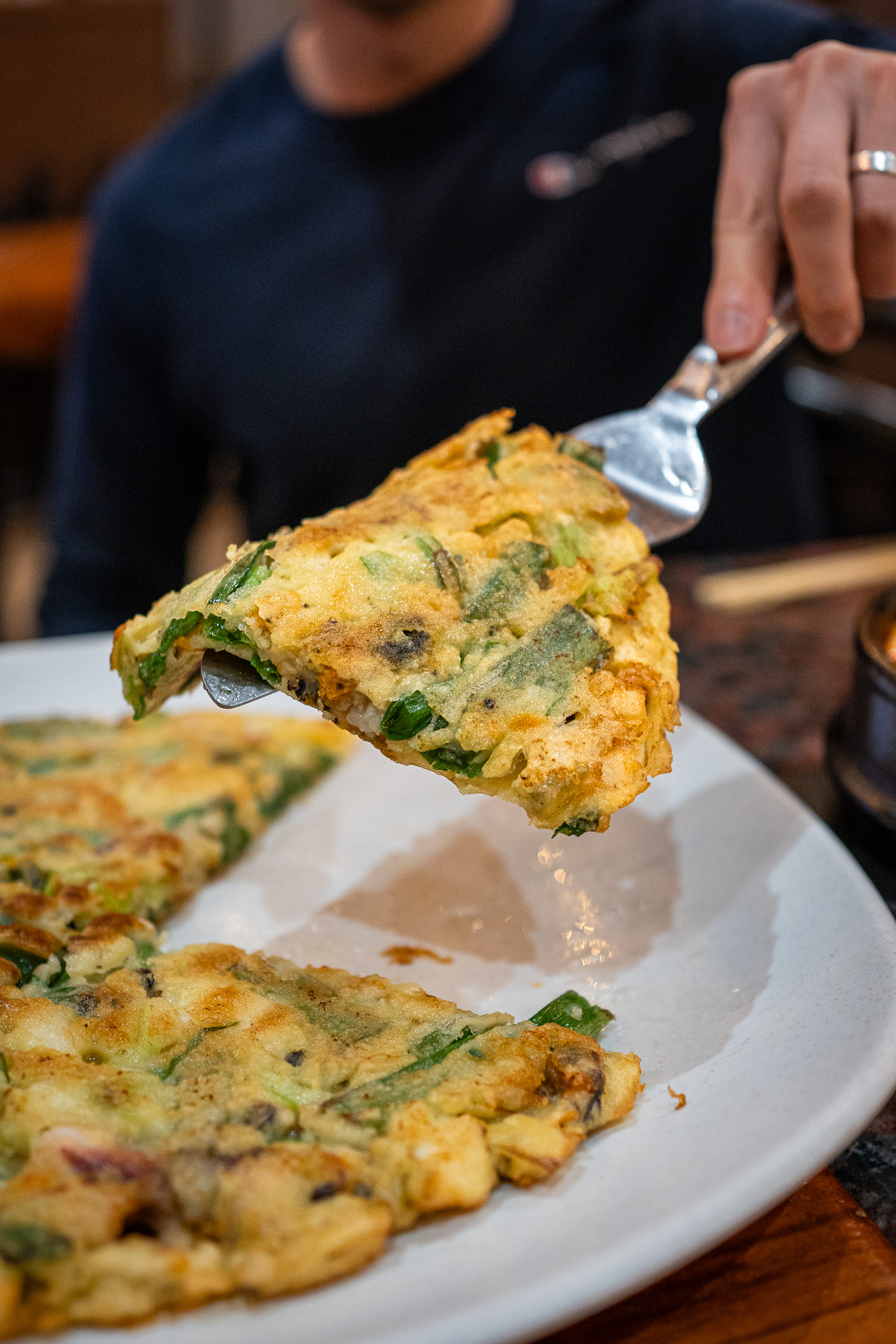 Korean seafood pancake pajeon