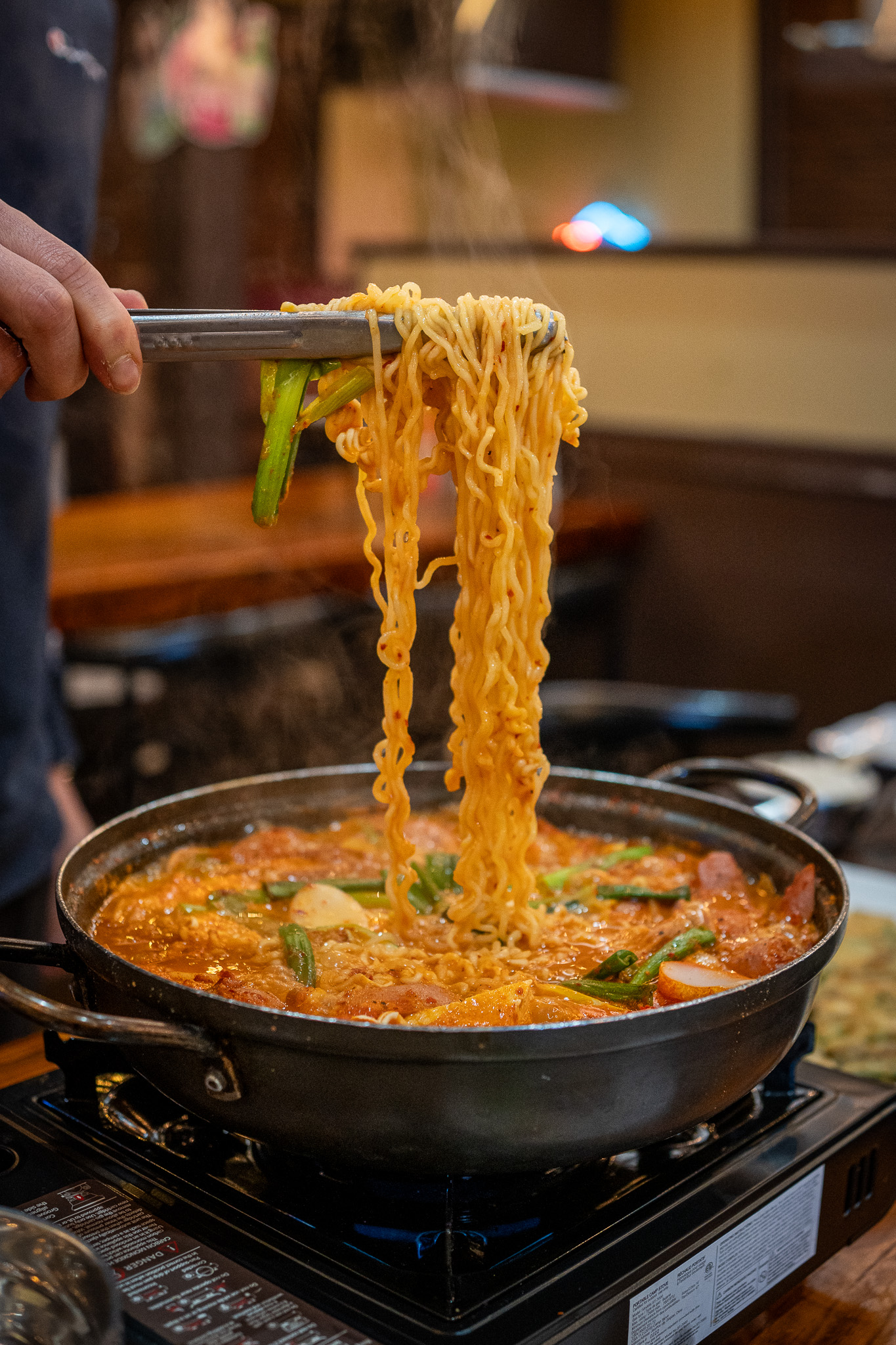 budae army stew casserole from New Gangnam Korean bbq Lynnwood WA