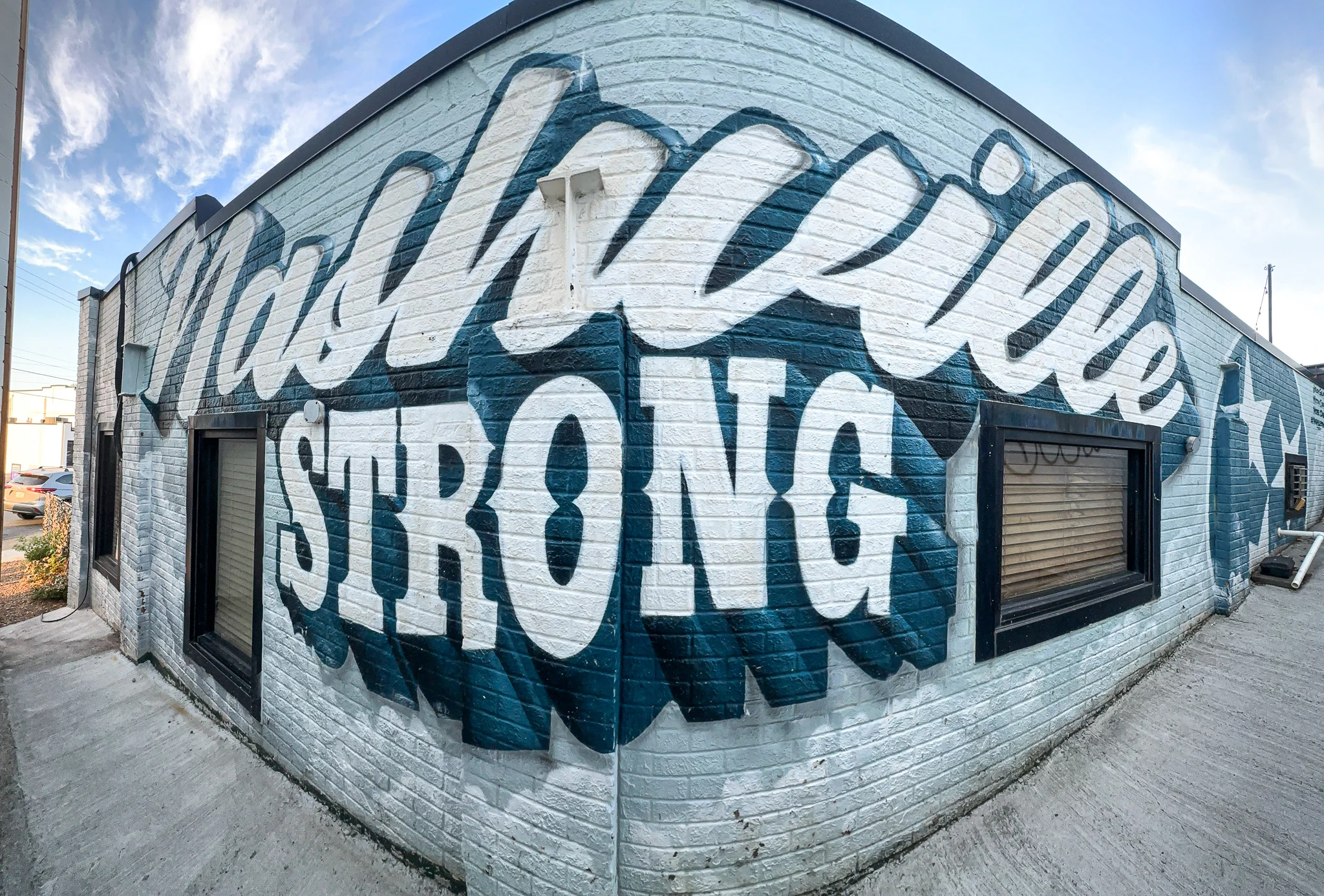 East Nashville Strong Mural blue