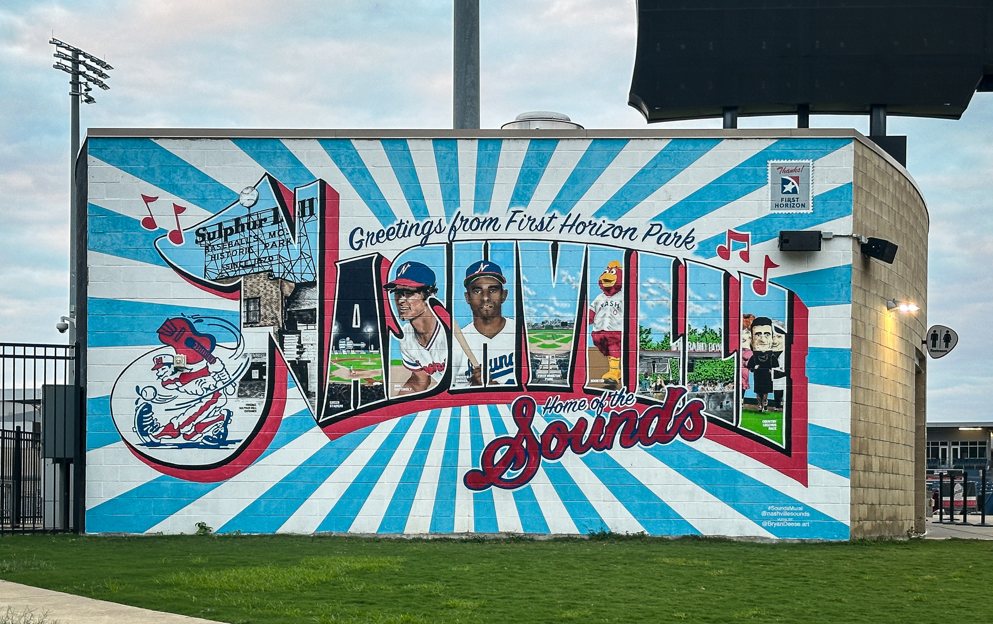 Nashville Sounds Mural baseball park