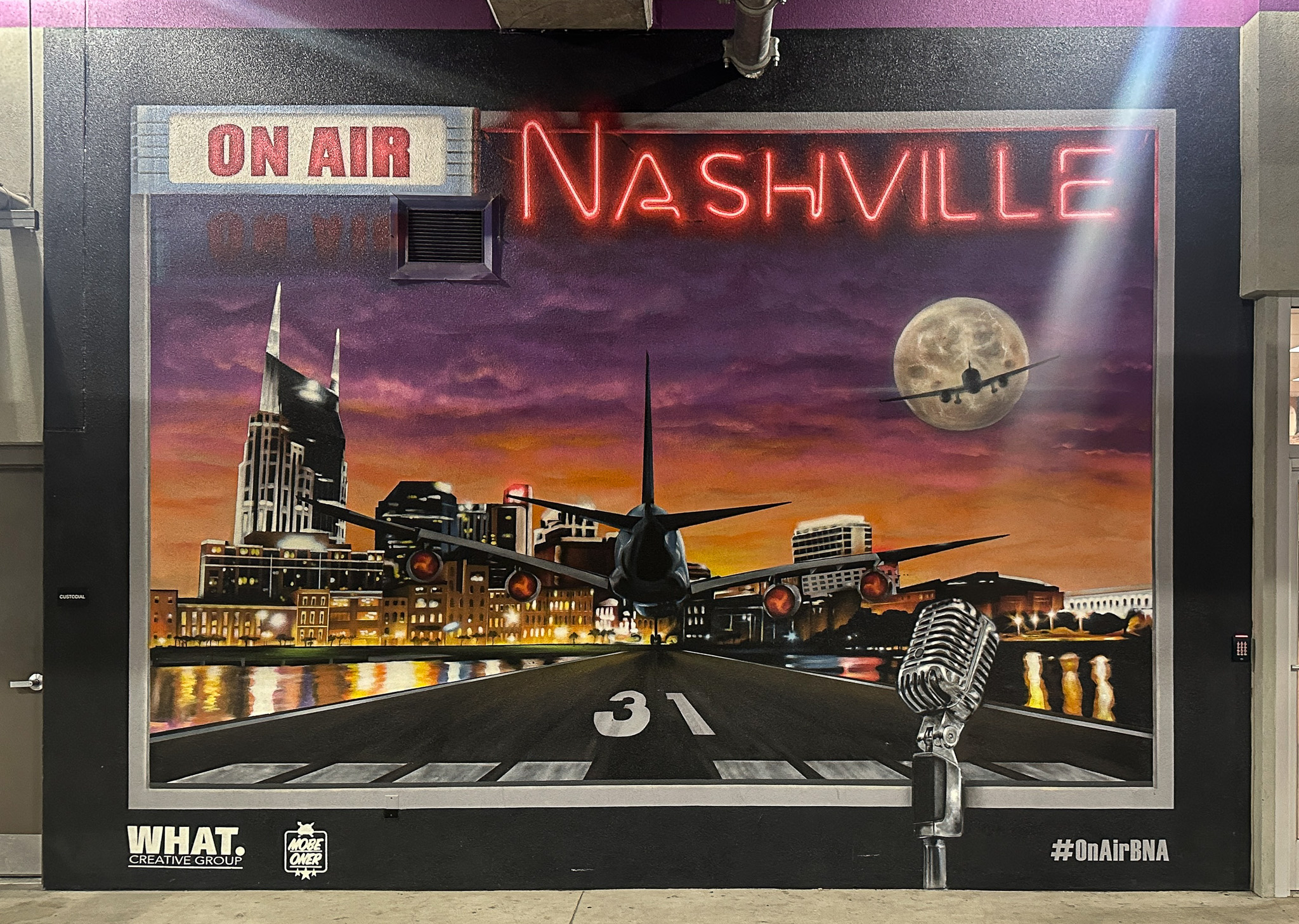 On Air Mural Nashville Airport BNA