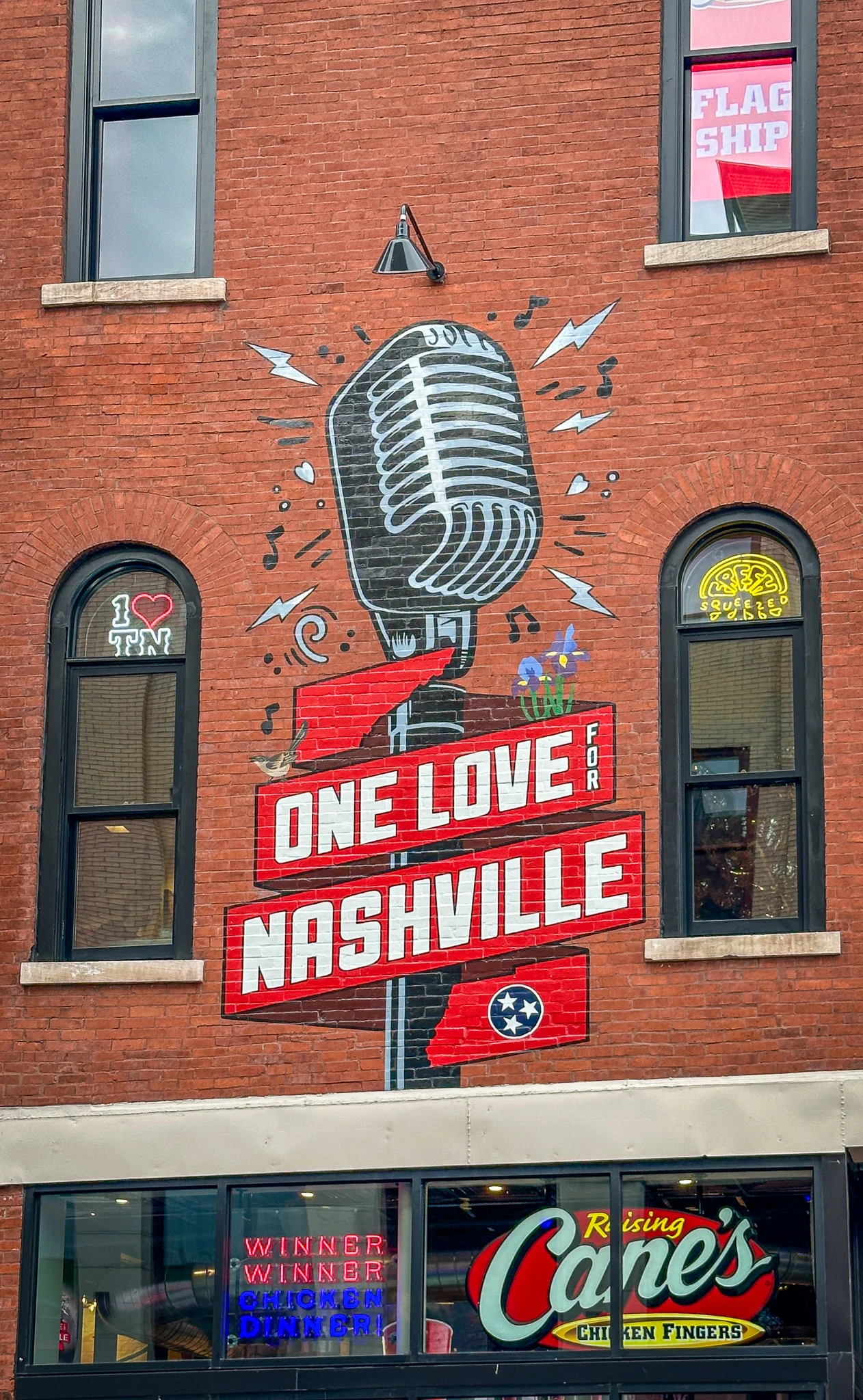 One Love Nashville Mural (@ Raising Canes on Broadway)