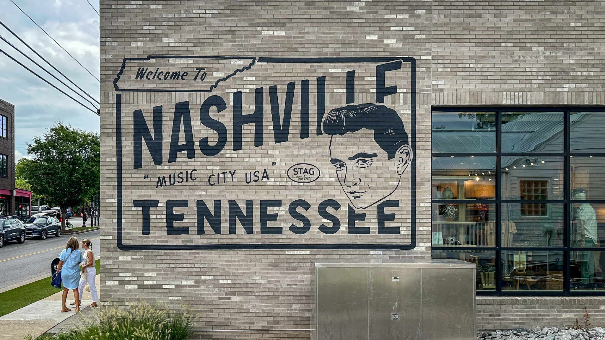 Welcome to Nashville Tennessee Mural Stag Provisions for Men