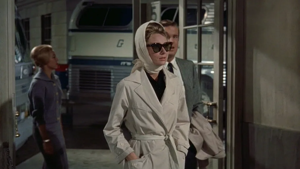 breakfast at tiffanys audrey hepburn in trench coat and scarf headwrap