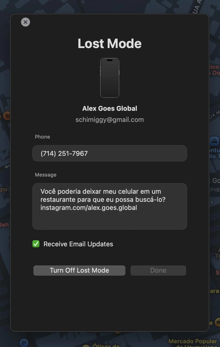 iphone lost mode leave message for stolen phone thief