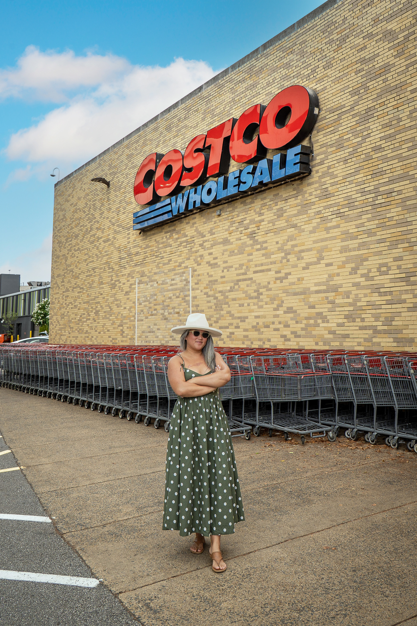 Costco Photoshoot en saison dress gigi pip hat sak sandals arlington virginia