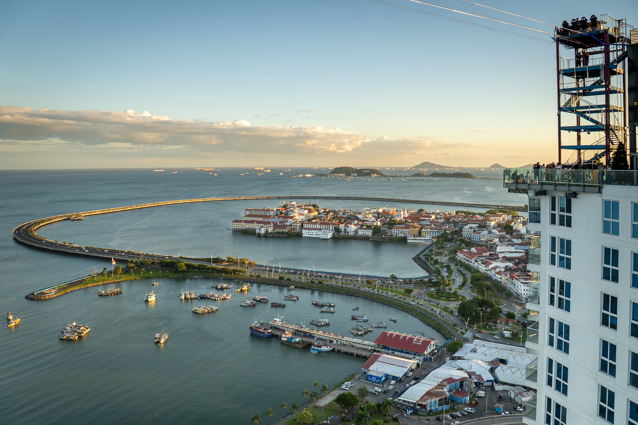 view of casco viejo from above