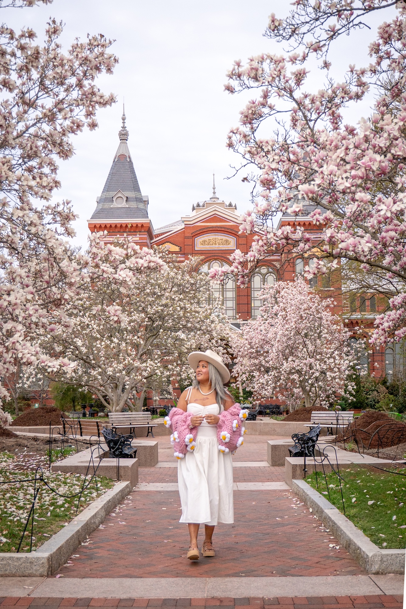 Enid A Haupt Garden Smithstonian Gardens Magnolia Outfit Heyays REVOLVE More to Come Therese Dress Kuru Footwear Gigi Pip Amelia Felt Hat