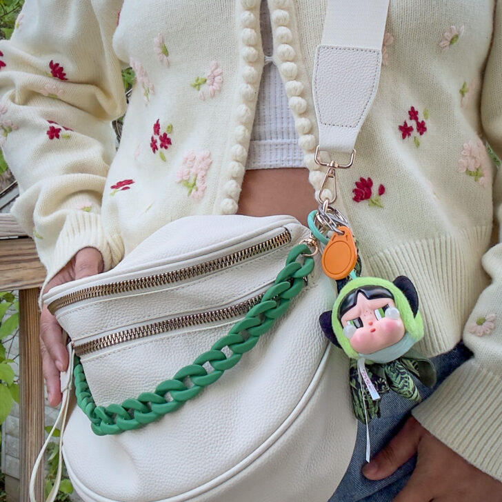 Emmafy crossbody bum bag leather cream