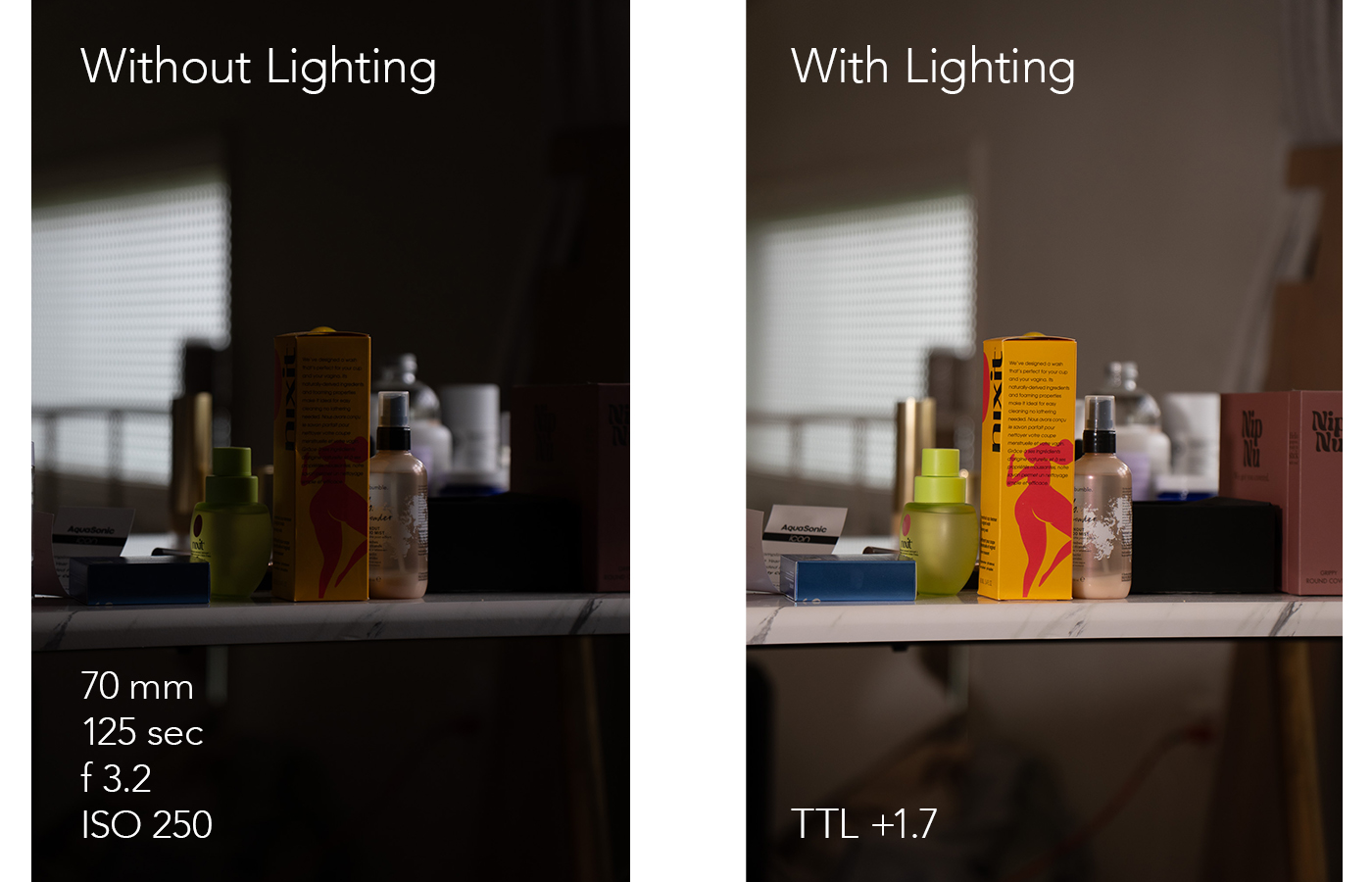 Ulanzi Modifier Godox Speedlight Ligthting Setup before and after