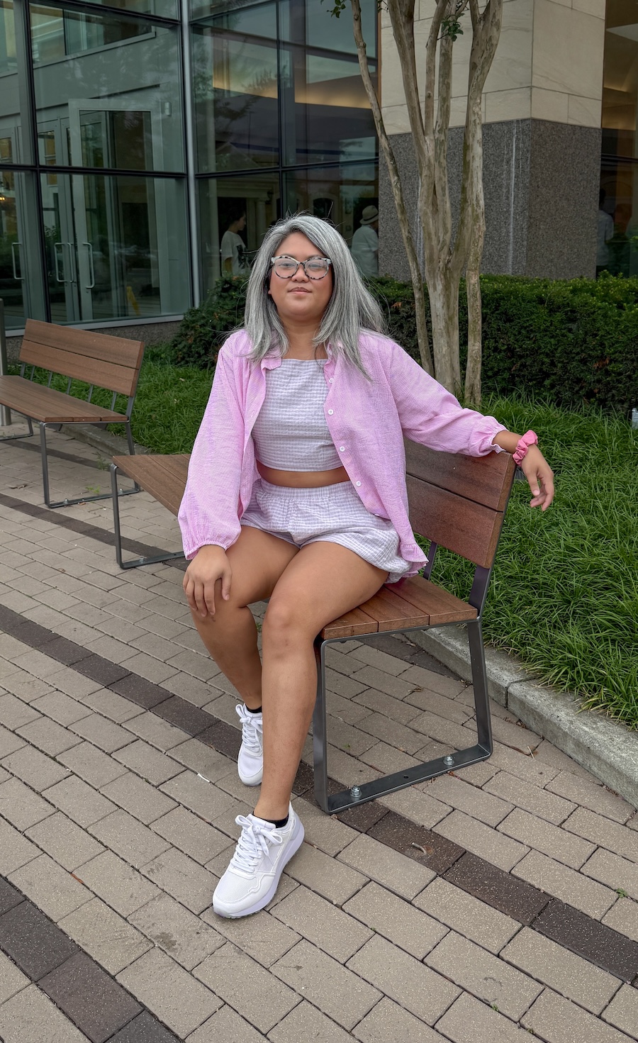 pastel outfit summer more to come revolve set KURU footwear Apogee purple lavender sneakers